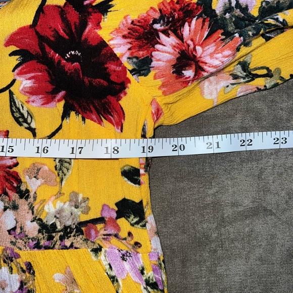 Umgee Boho Flower Dress Marigold with Flowers - Picture 8 of 10